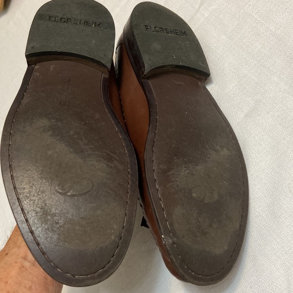 Florsheim Mens All Leather Crock Print Dress Shoes - Wide Width - EUC size 9EEE - Picture 9 of 9